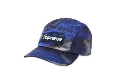 Supreme Washed Satin Camo Camp Cap "Navy"