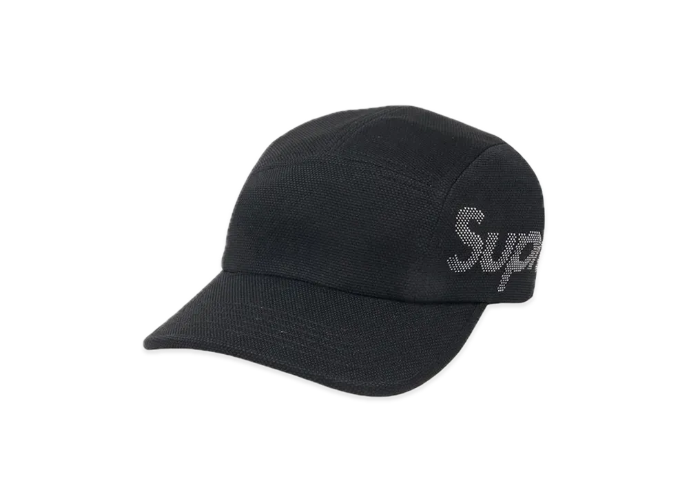 Supreme Jacquard Pique Camp Cap "Black"