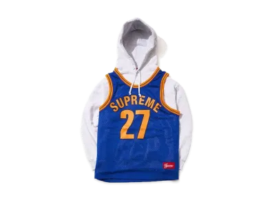 Supreme Basketball Jersey Hooded Sweatshirt "Grey"