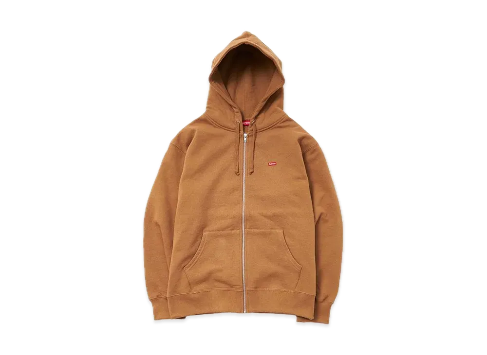 Supreme Small Box Zip Up Hooded Sweatshirt "Brown"