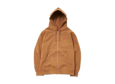 Supreme Small Box Zip Up Hooded Sweatshirt "Brown"