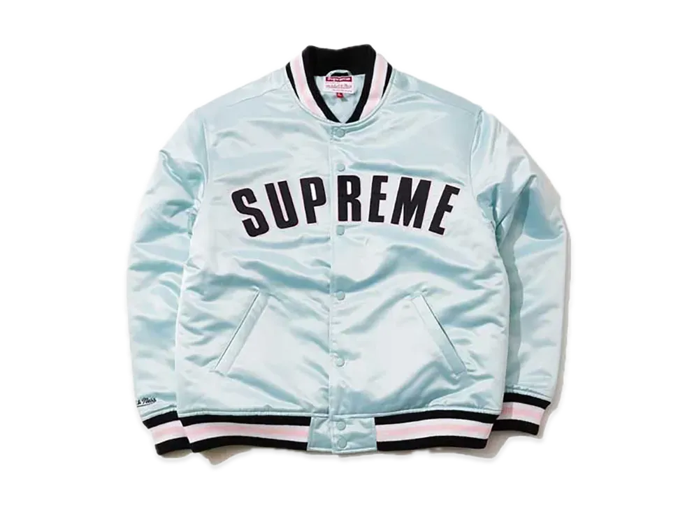 Supreme / Mitchell & Ness® Satin Varsity Jacket "Blue"