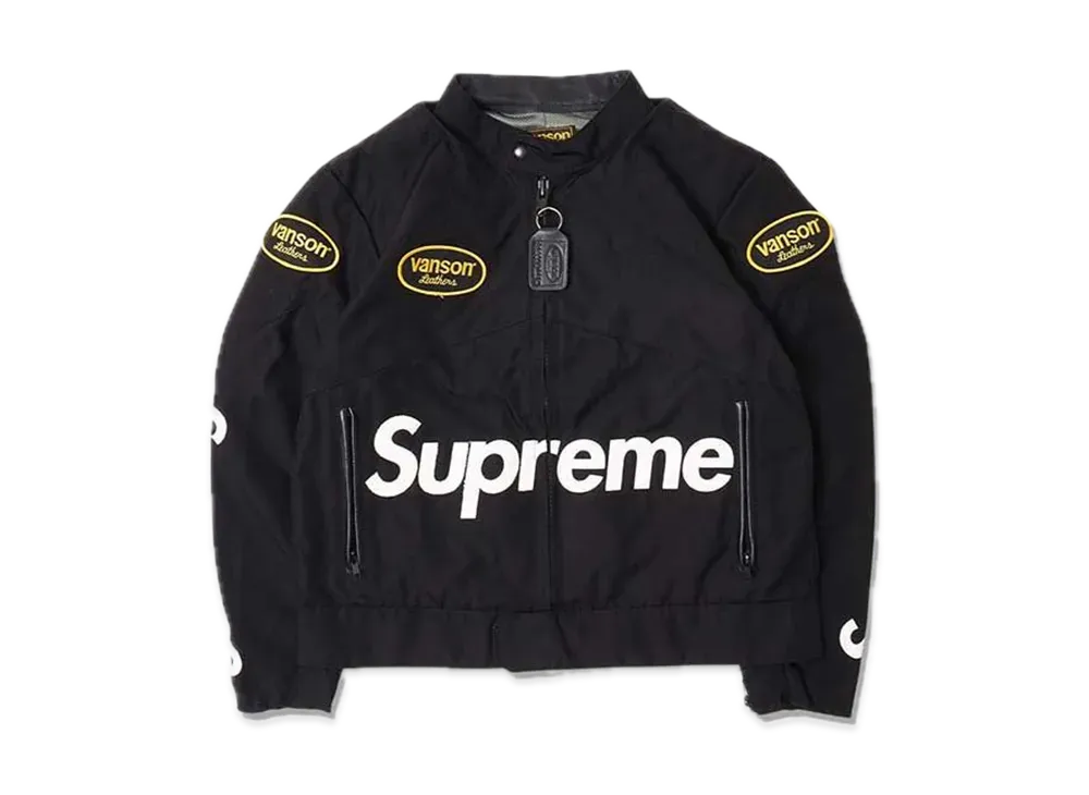 シュプリーム バンソン レザーズ コーデュラ ジャケット "ブラック"