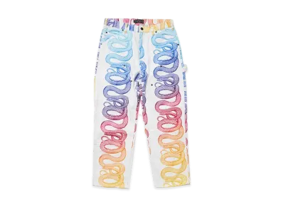 Supreme x HYSTERIC GLAMOUR Snake Double Knee Denim Painter Pant "White"