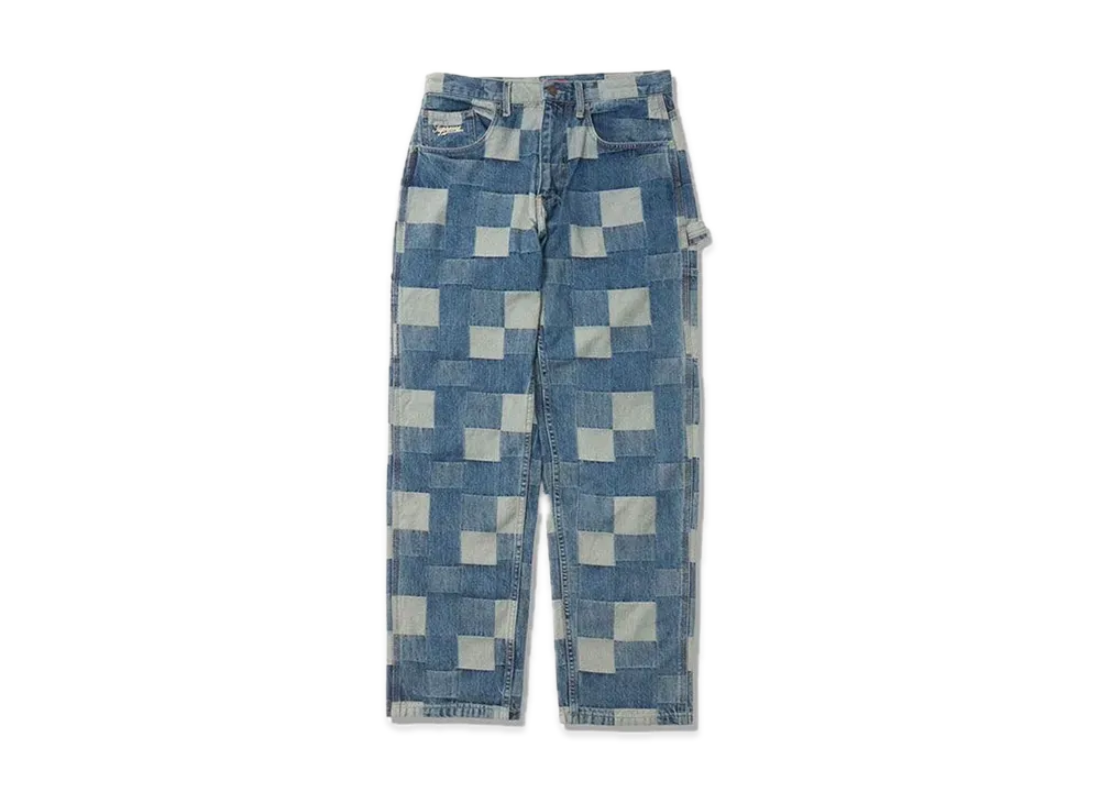 シュプリーム パッチド デニム ペインター パンツ "ブルー"