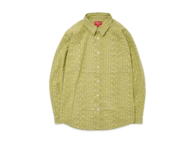 Supreme Warp Jacquard Logos Denim Shirt "Green"