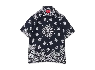 Supreme Bandana Silk S/S Shirt "Black"