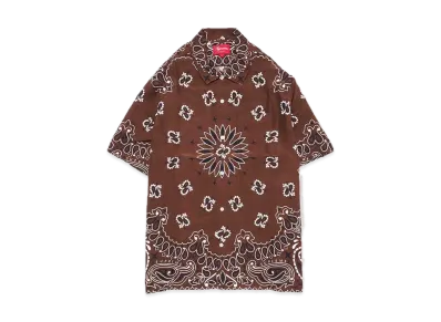 Supreme Bandana Silk S/S Shirt "Brown"