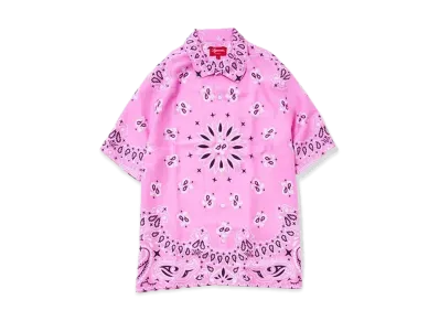 Supreme Bandana Silk S/S Shirt "Pink"