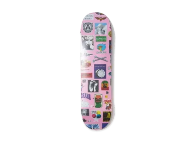 Supreme Stickers Skateboard "Pink"