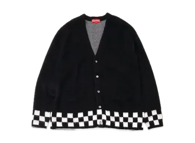 Supreme Brushed Checkerboard Cardigan "Black"