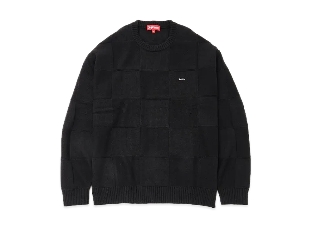 シュプリーム トナル チェッカーボード スモール ボックス セーター "ブラック"