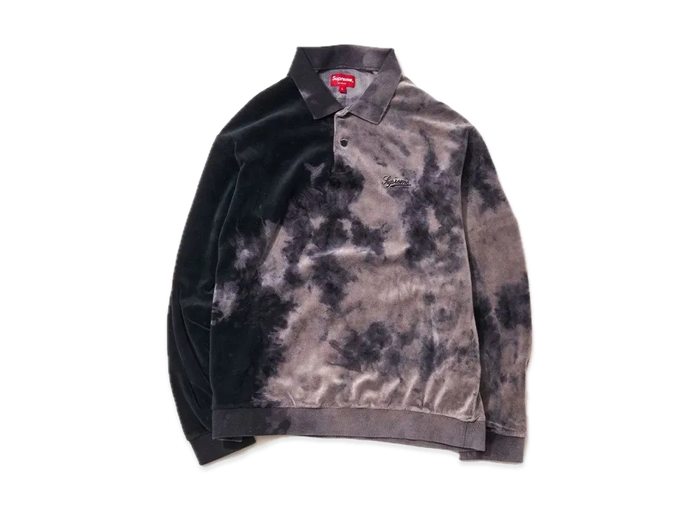 Supreme Bleached Velour L/S Polo 