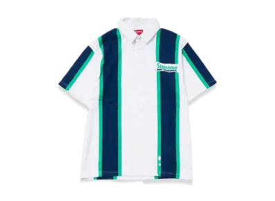 Supreme Stripe S/S Rugby "White/Navy"