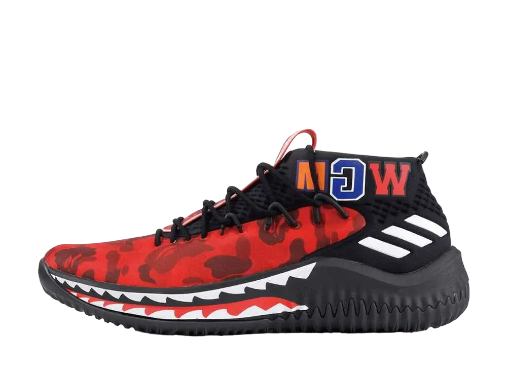 A BATHING APE × adidas Dame 4 "PACK RED"