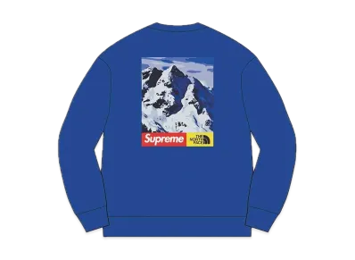 Supreme x The North Face Mountain Crewneck Sweatshirt "Blue"