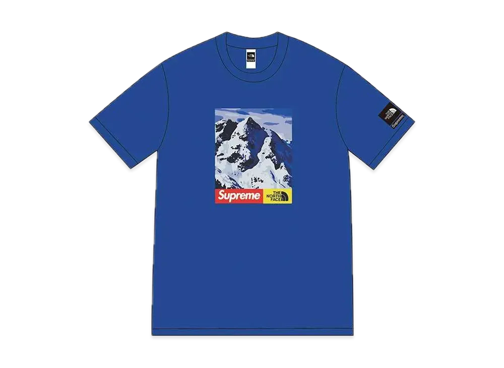 シュプリーム ザノースフェイス マウンテン Tシャツ "ブルー"