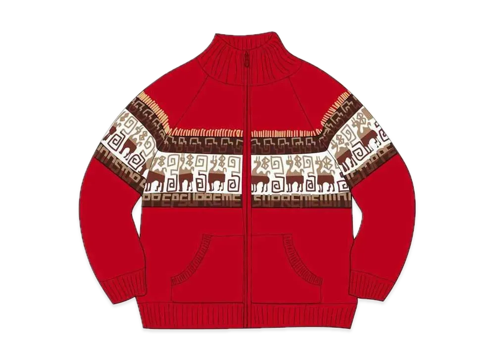 Supreme Chullo WINDSTOPPER® Zip Up Sweater "Red"