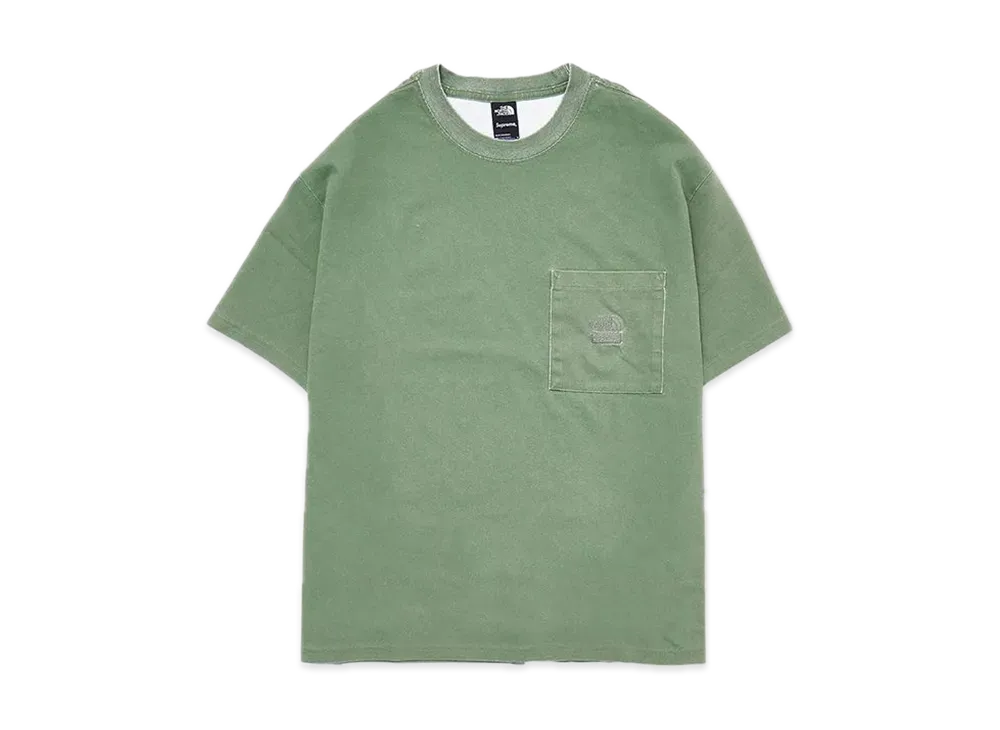 Supreme x The North Face Pigment Printed Pocket Tee "Olive"