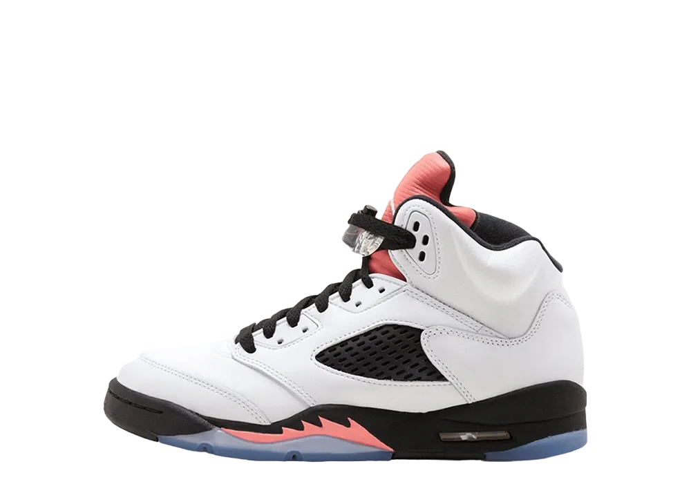 ナイキ GS エアジョーダン5 レトロ "ホワイト/ブラック-サンブラッシュ"