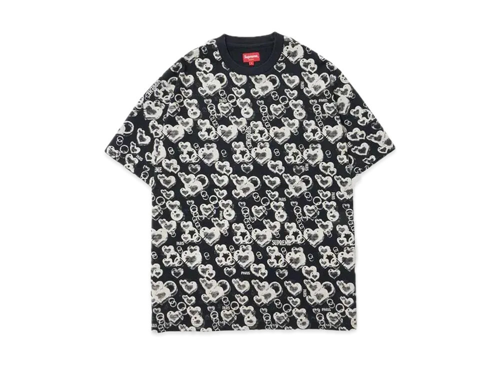 Supreme Jacquard Bubble Hearts Top "Black"