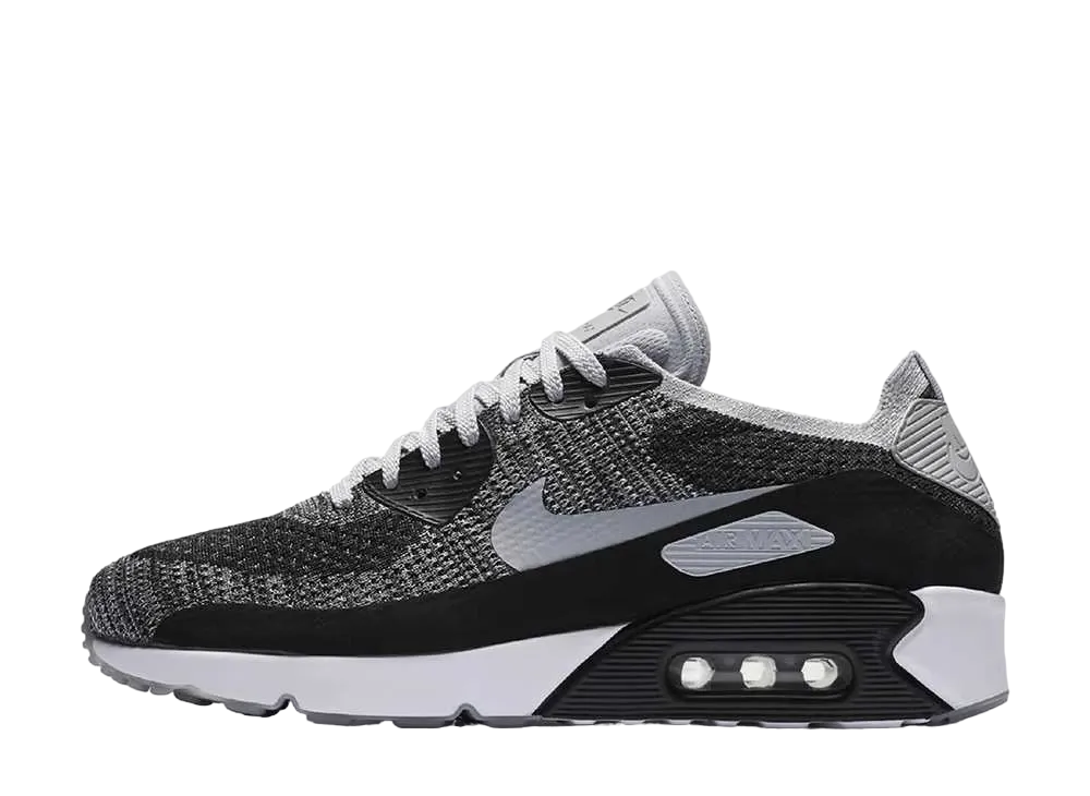 ナイキ エアマックス90 ウルトラ 2.0 フライニット "ブラック ウルフ グレー"