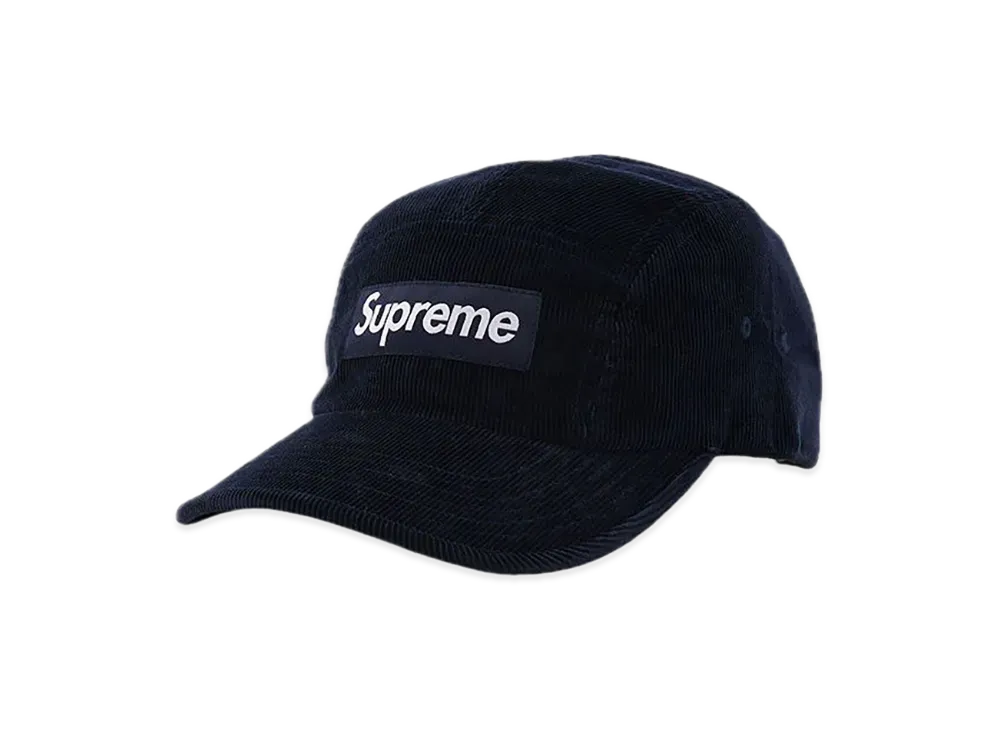 Supreme Fine Wale Corduroy Camp Cap "Navy"