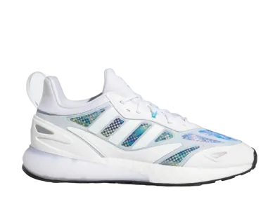 NINJA TIME I ZX 2K 2.0 SHOES "CLOUD WHITE/SIGNAL CYAN"