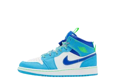 Nike GS Air Jordan 1 Mid "Blue/White"