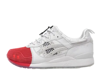 ミタスニーカーズ × アシックス ゲルライト3  30th アニバーサリー "ホワイト/レッド ブルー"