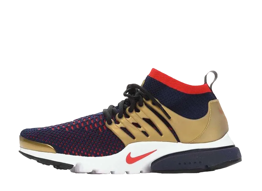 Nike Air Presto Ultra Flyknit "Collge Navy/Comet Red/Metallic Gold"