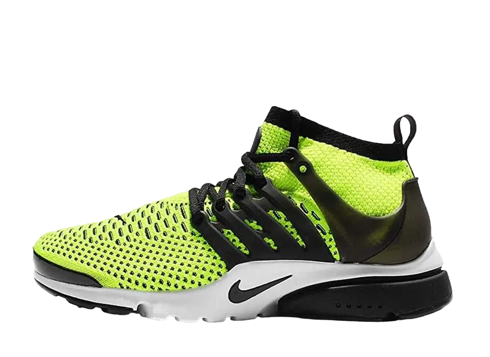 ナイキ エアプレスト フライニット ウルトラ "ボルト/ブラック/ホワイト"