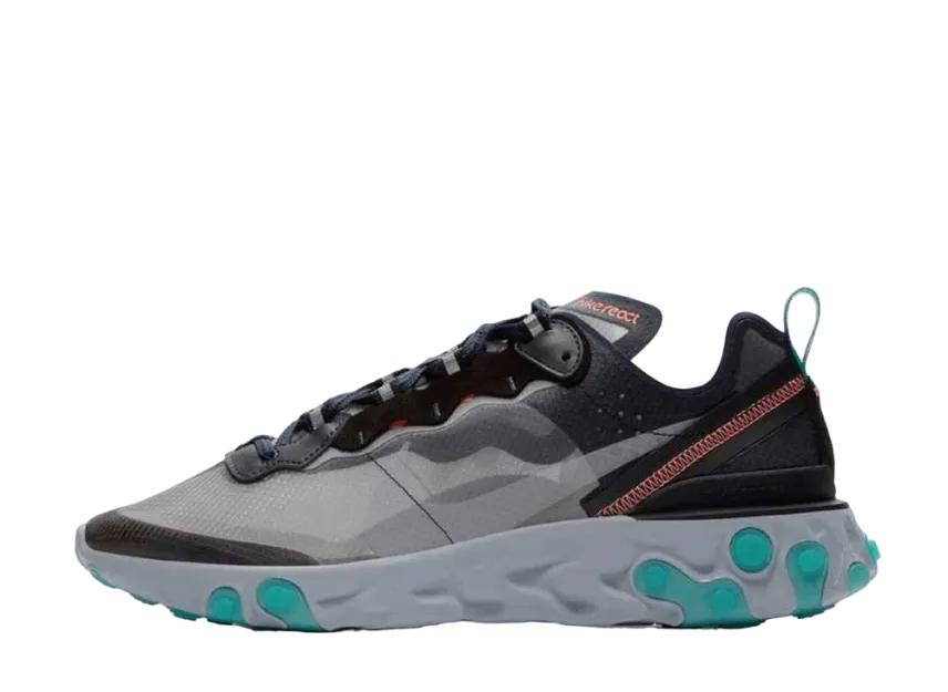 ナイキ リアクト エレメント87 "ブラックネイビー ネプチューングリーン"