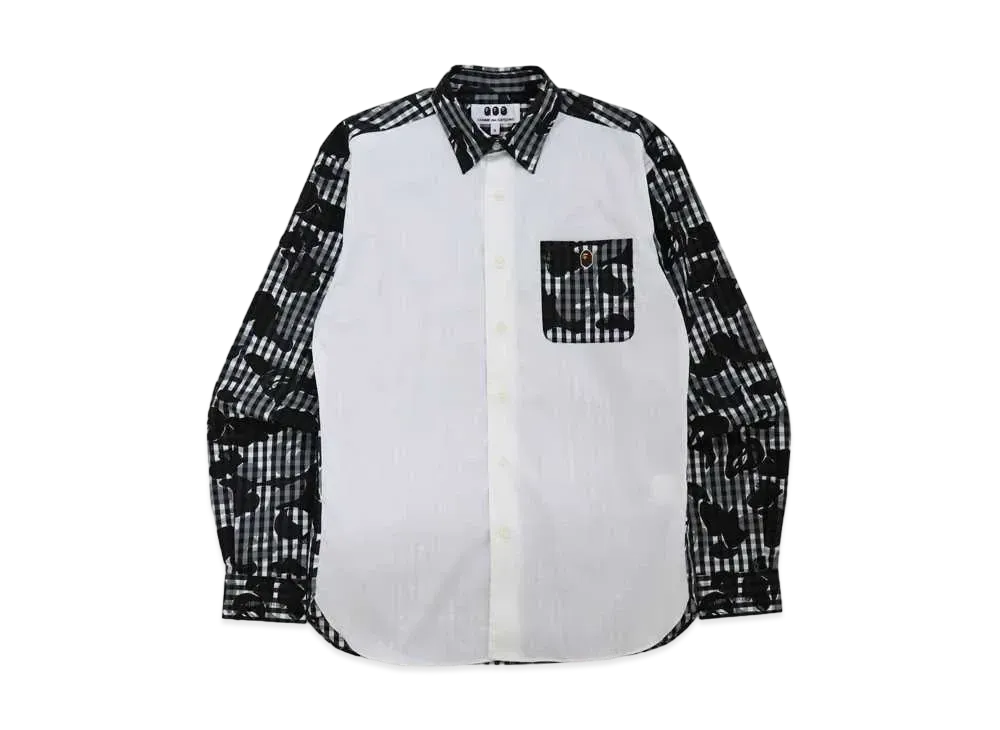 A BATHING APE CDG OSAKA POPLIN SHIRT "White"