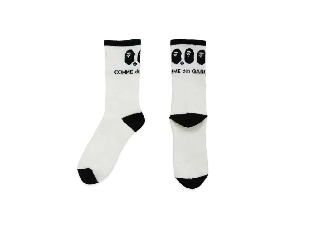 A BATHING APE CDG OSAKA SOCKS "White"