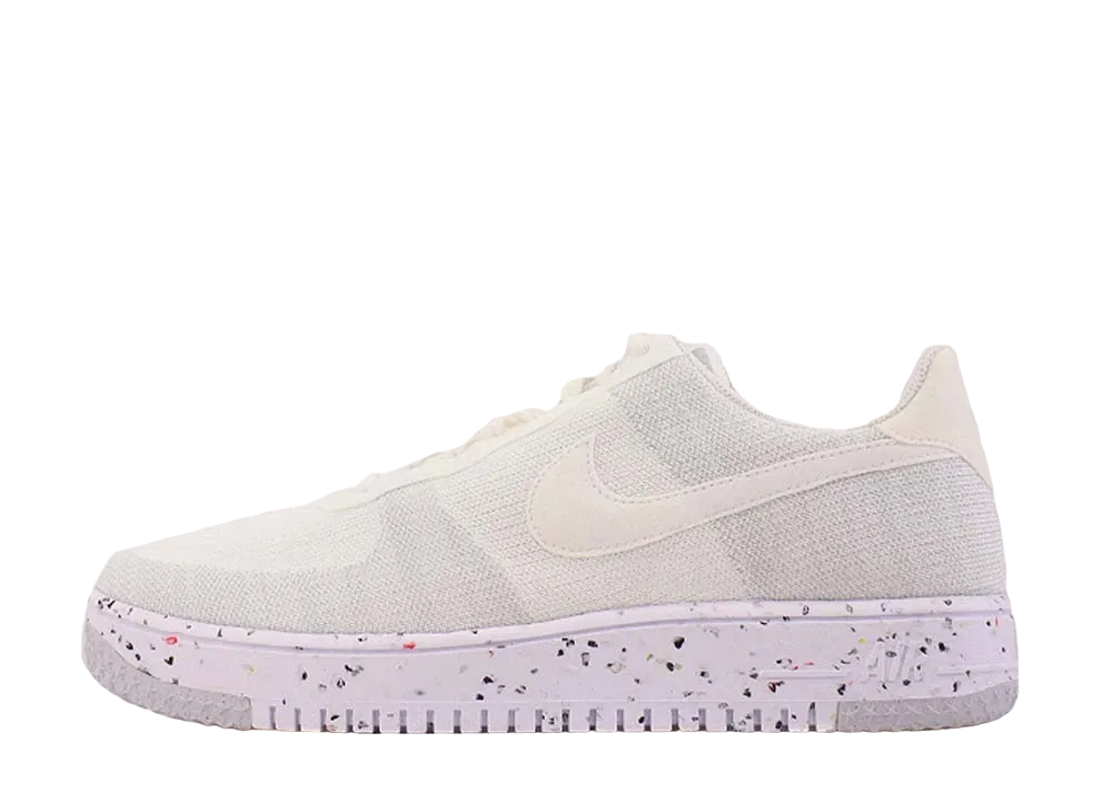 Nike Air Force 1 Low Crater Flyknit "White/White-Sail-Wolf Grey"