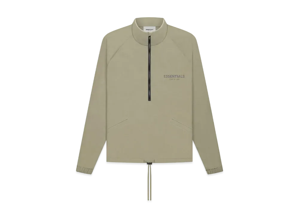 FEAR OF GOD ESSENTIALS HALF ZIP TRACK JACKET "Pistachio"