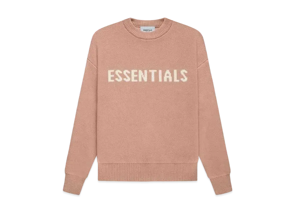 FEAR OF GOD ESSENTIALS KIDS KNIT PULLOVER "Matte Blush"