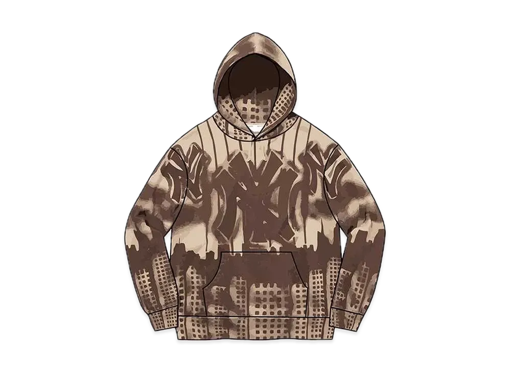 Supreme New York YankeesTM Airbrush Hooded Sweatshirt "Tan"