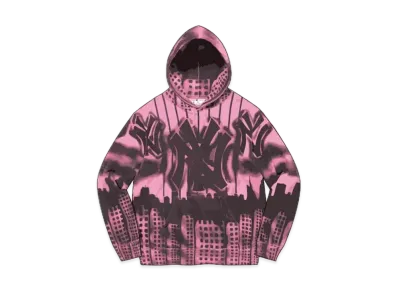 Supreme New York YankeesTM Airbrush Hooded Sweatshirt "Pink"