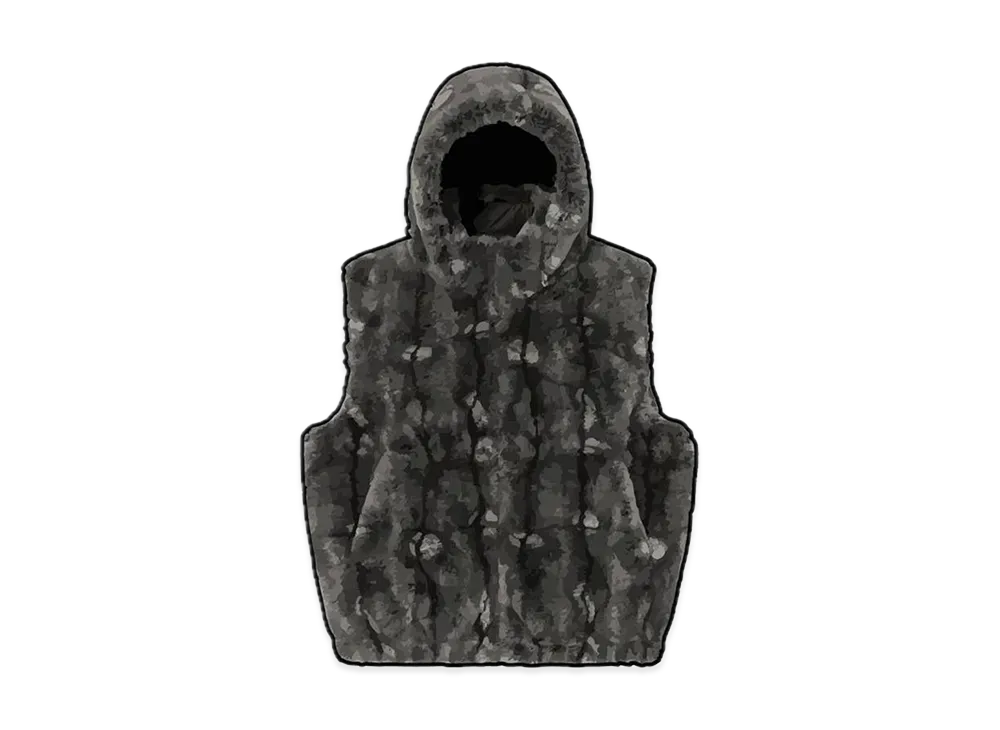 Supreme Faux Fur Hooded Vest "Black"