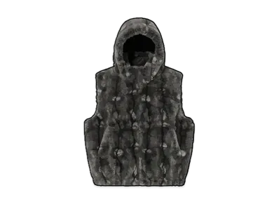 Supreme Faux Fur Hooded Vest "Black"