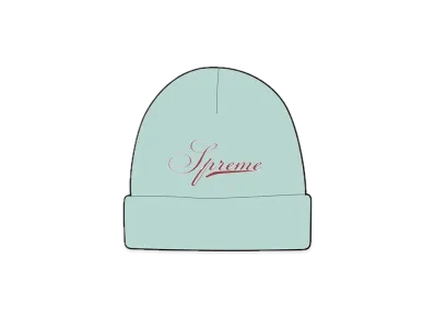 Supreme Script Logo Beanie "Green"