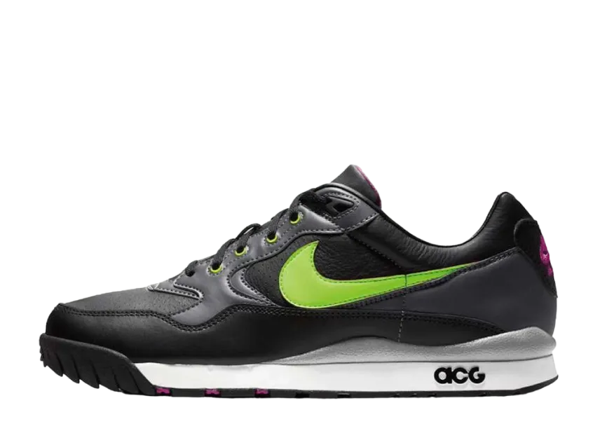 ナイキ エアワイルドウッド ACG "エレクトリック グリーン ブラック ハイパー ヴァイオレット"