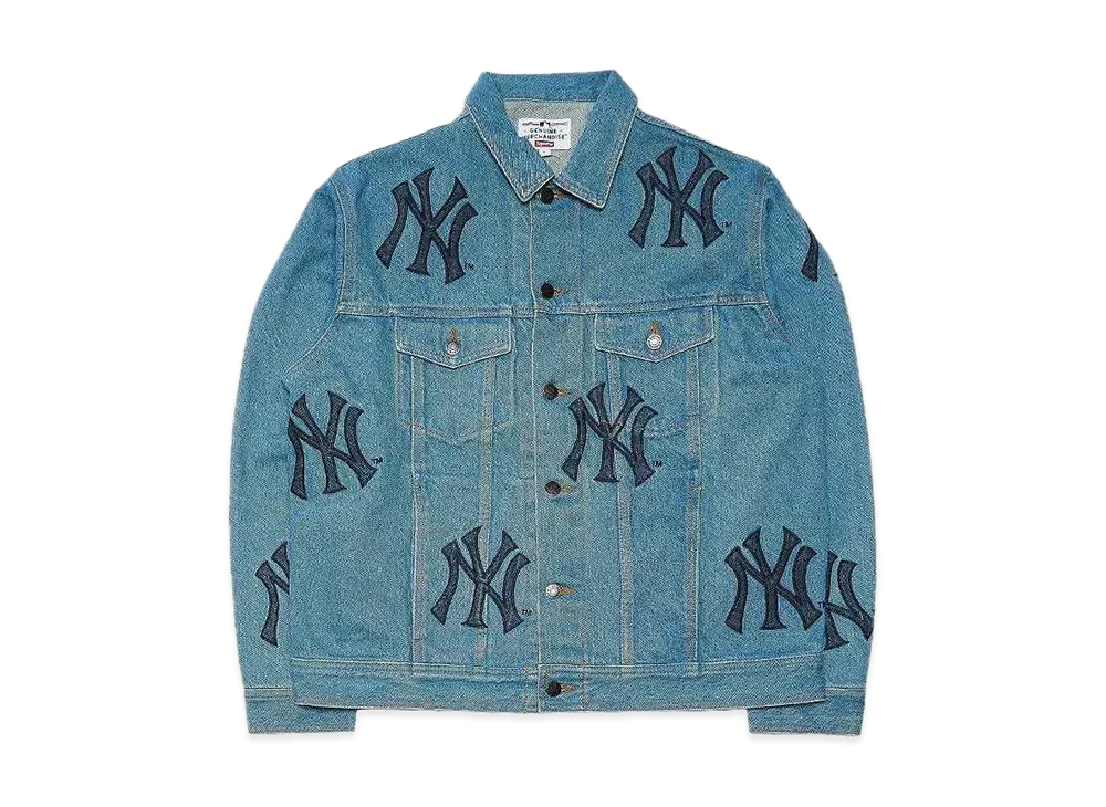 Supreme New York YankeesTM Denim Trucker Jacket "Blue"