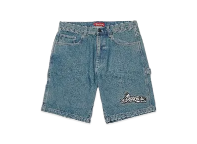 Supreme Handstyle Denim Painter Short "Blue"
