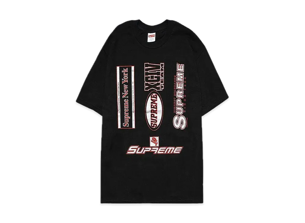 Supreme Multi Logos Tee "Black"