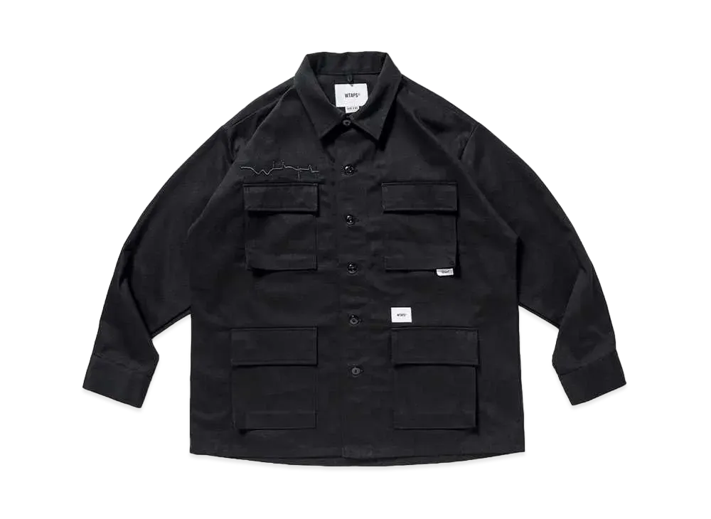 Wtaps JUNGLE 01 / LS / COTTON. TWILL "Black"