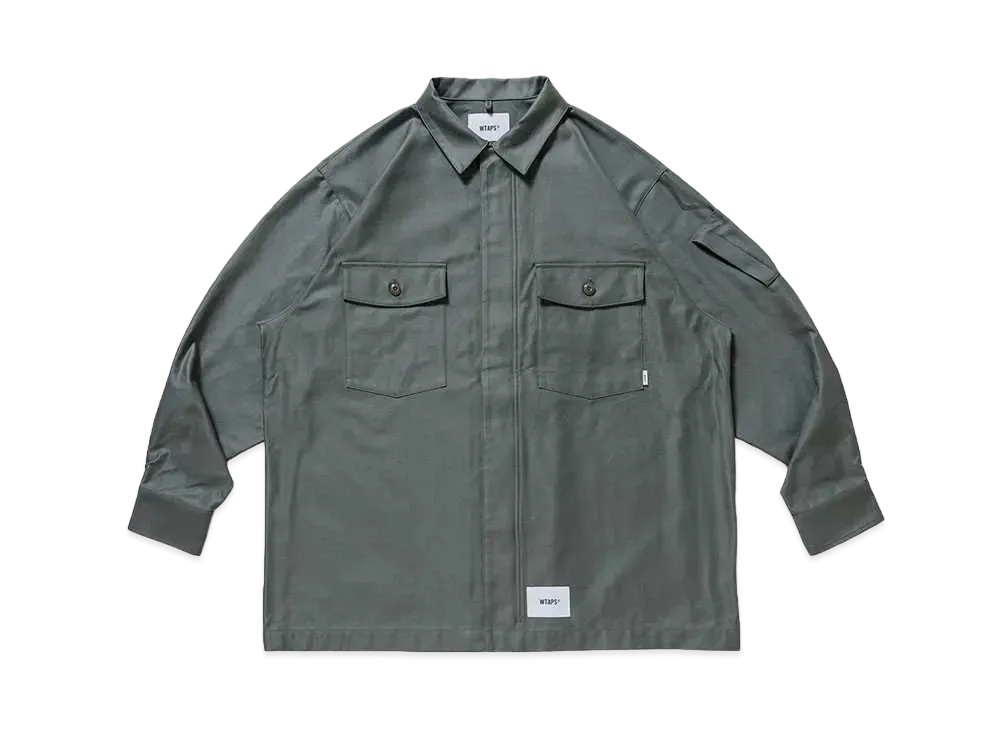 Wtaps FLYERS / LS / COTTON. SATIN "Grey"