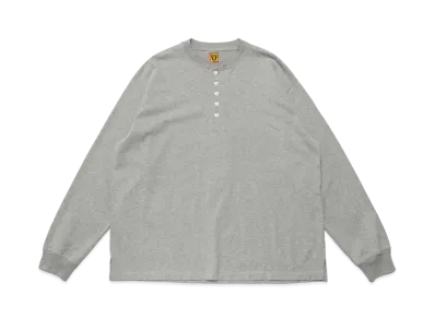HUMAN MADE HENLEY NECK LONG-T "Grey"